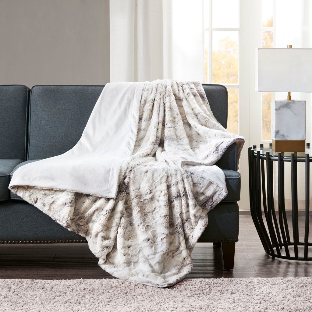 Quirk Throw with Faux Mink Reverse - Bedroom
