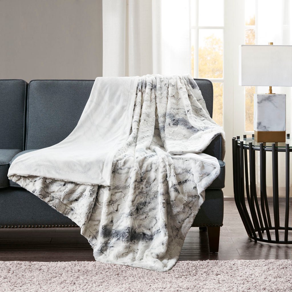 Quirk Throw with Faux Mink Reverse - Bedroom
