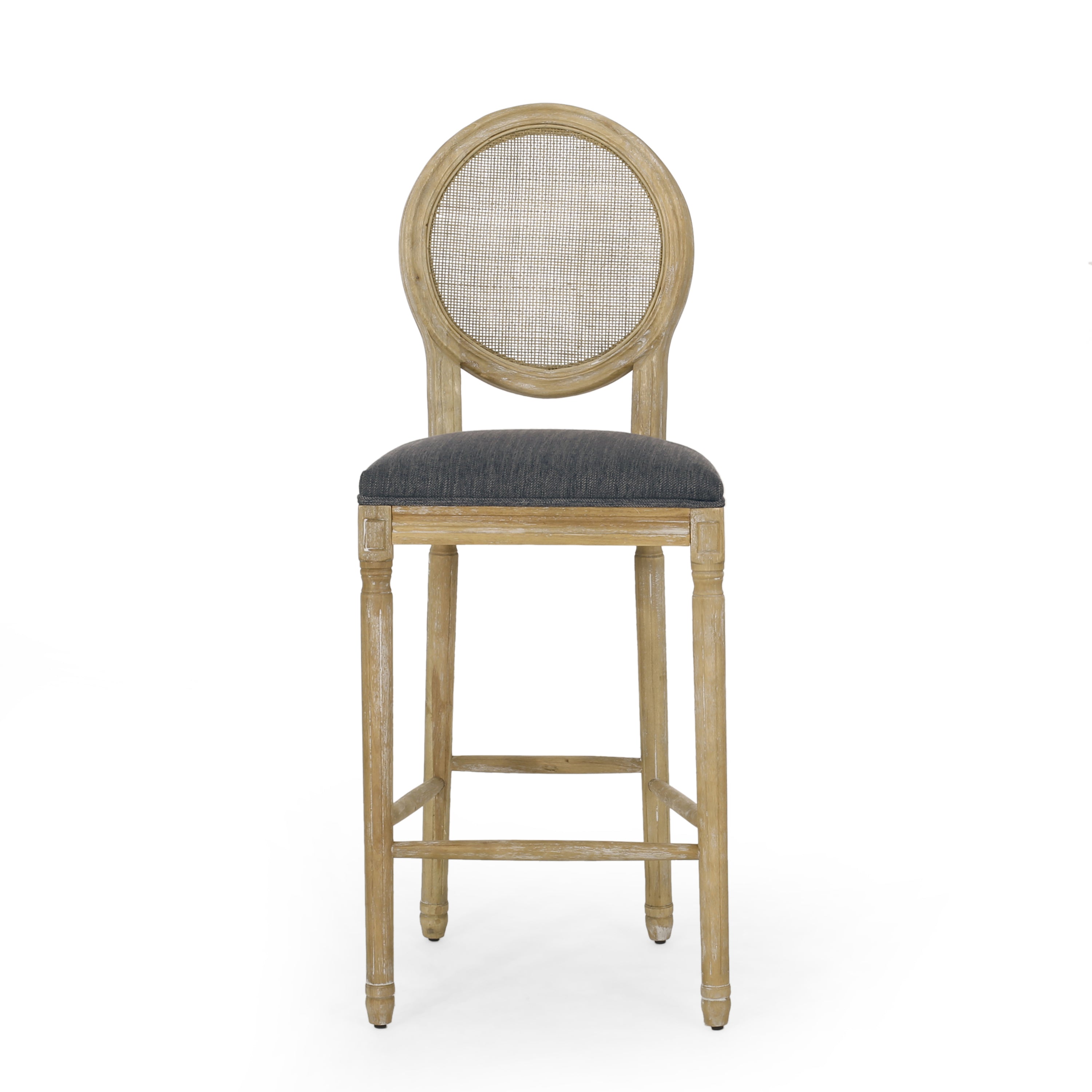French Country Cane Bar Stool, Set of 2
