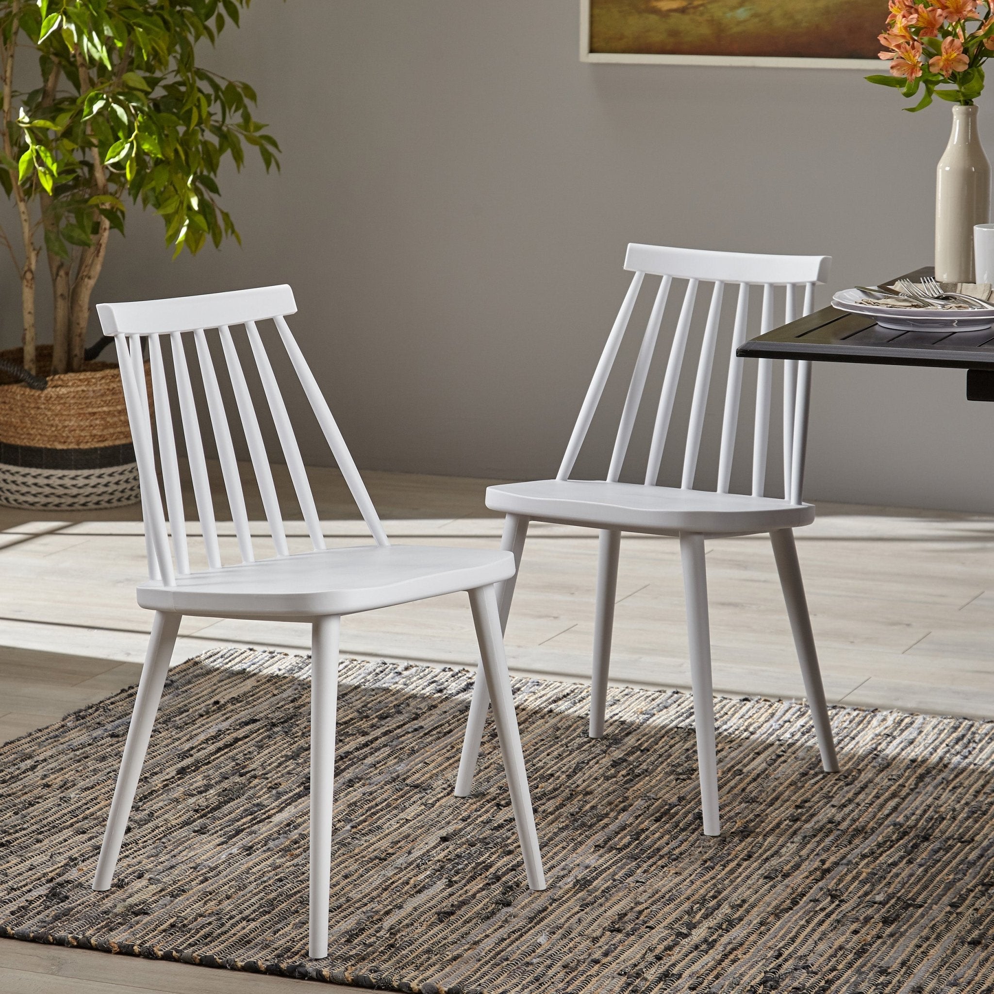 Rain 17" Dining Chair with Spindle Back, Set of 2 - Dining Chairs