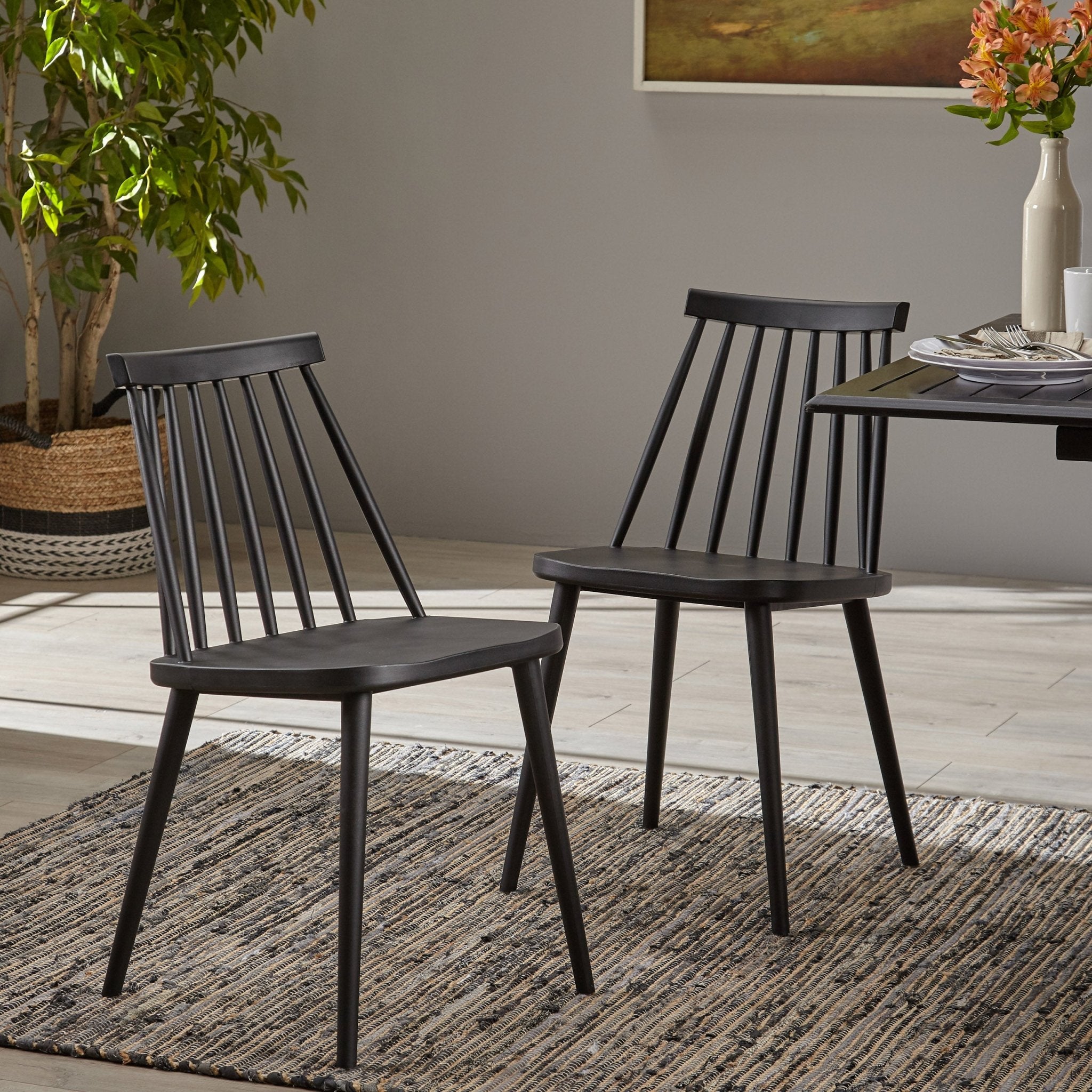Rain 17" Dining Chair with Spindle Back, Set of 2 - Dining Chairs