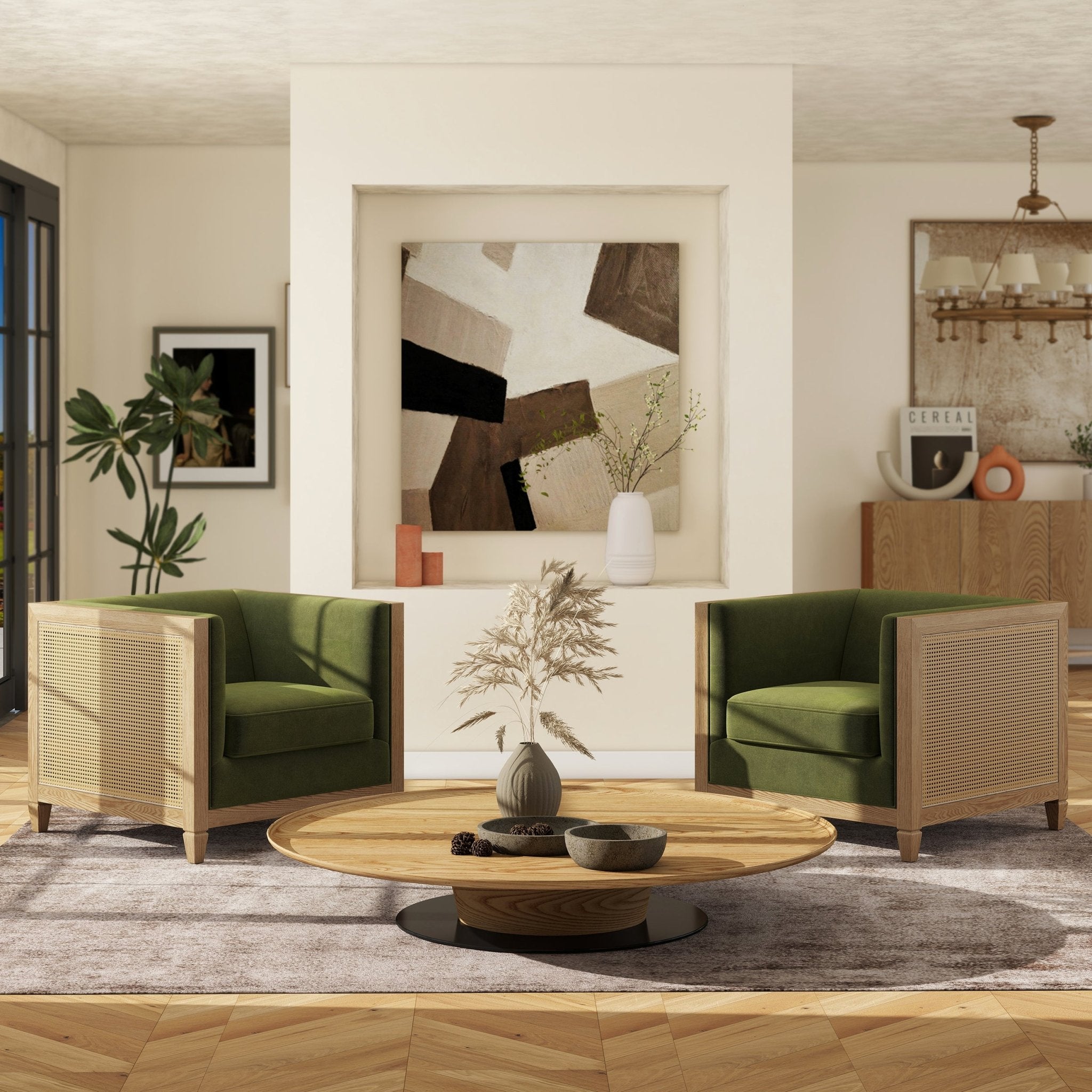 Rattan Accent Chair with Removable Cushion - Accent Chairs