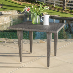 Reflect 35" Outdoor Dining Table with Rattan Wicker and Square Shape - Outdoor Dining