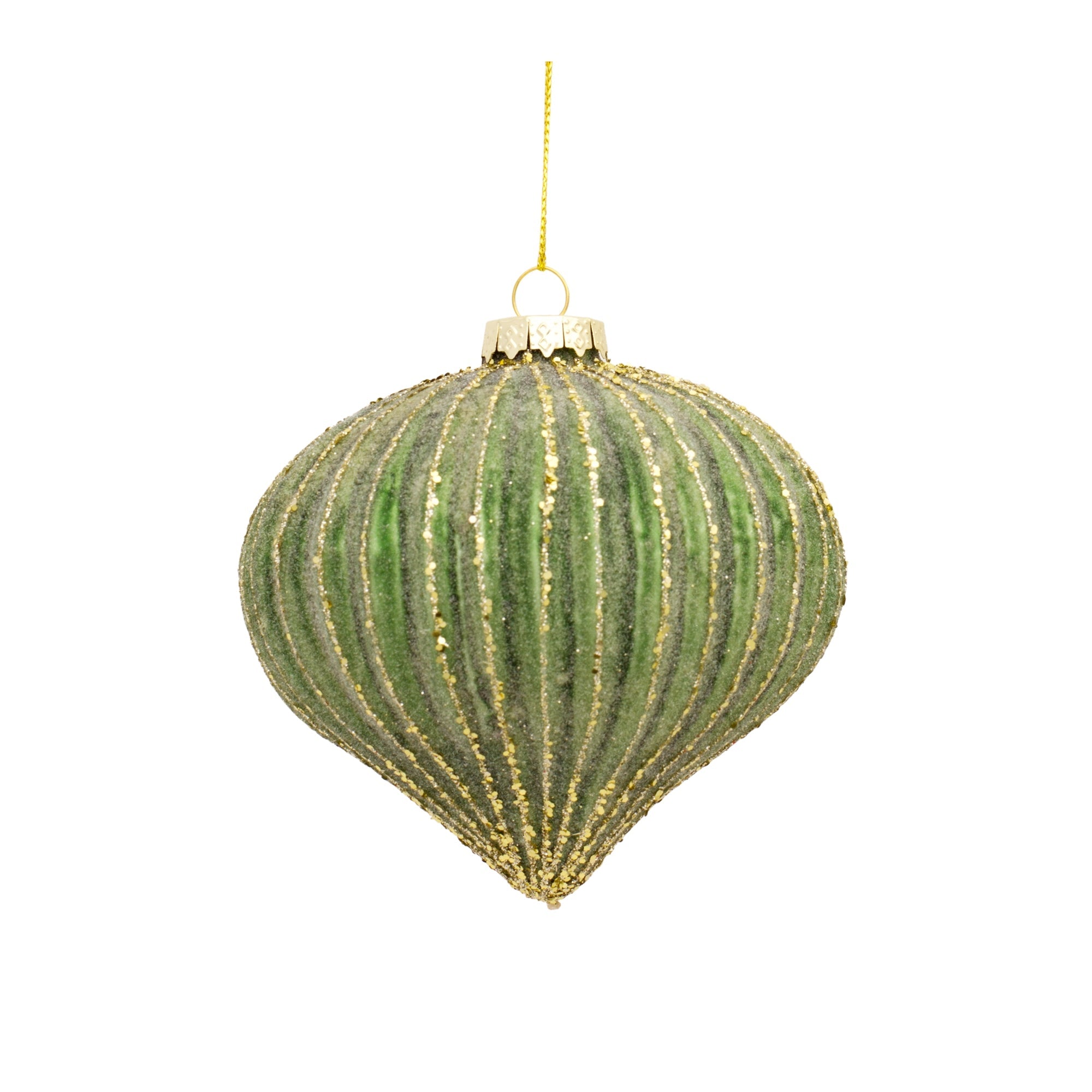 Ribbed Glass Ornament (Set of 12) main image 1