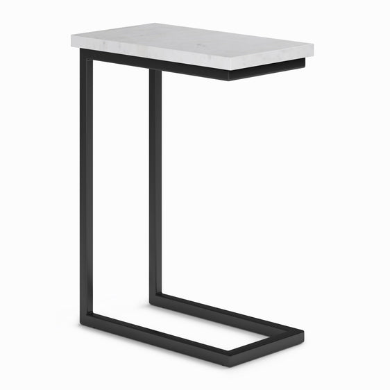 Riviera C-shaped Side Table with Marble Top - Side Tables