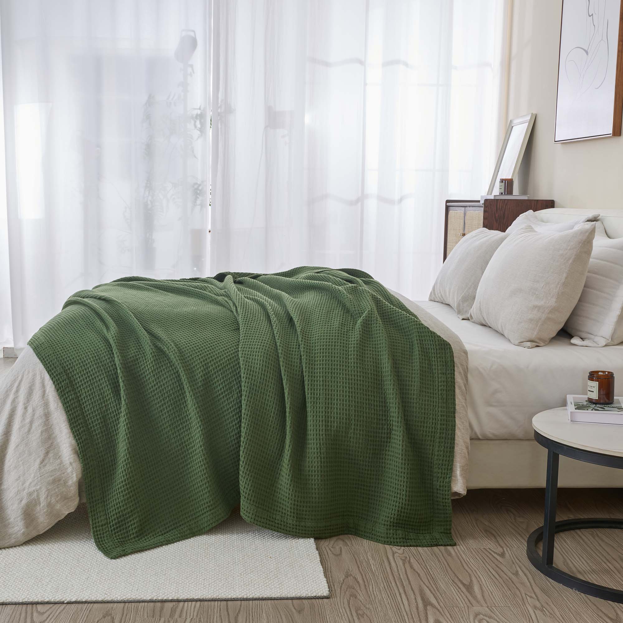 100% Cotton Waffle Weave Blanket