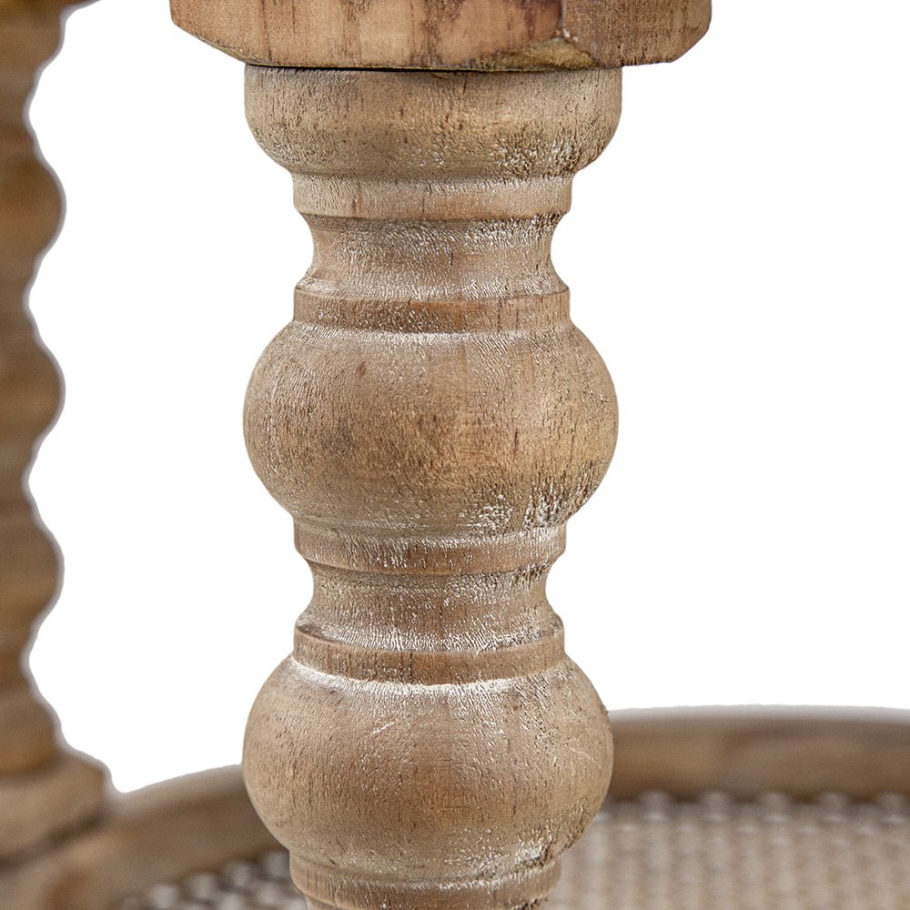 Round 3 - Tiered Side Table with Turned Legs - Side Tables