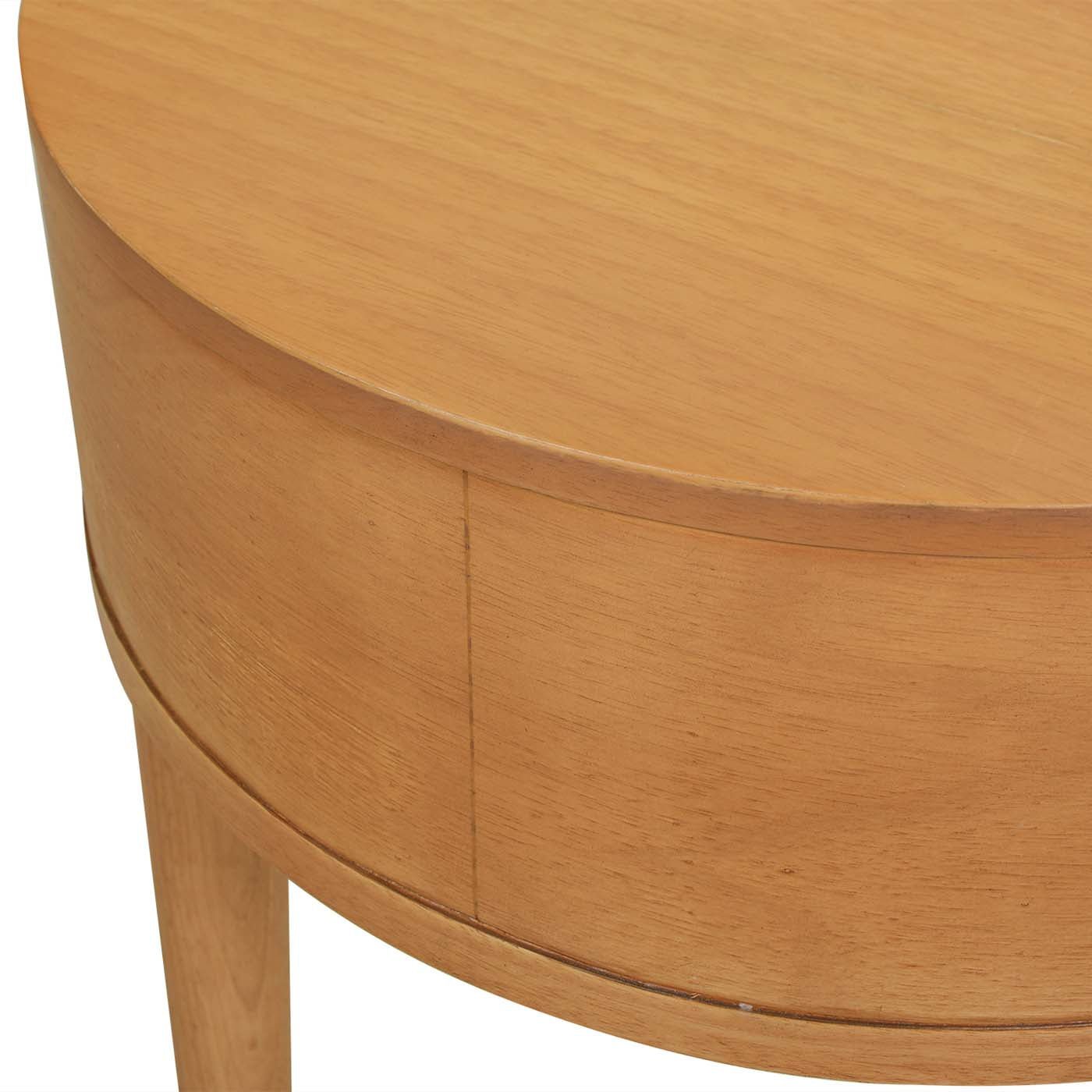Round Cane Rattan Storage Side Table with Drawer - Side Tables