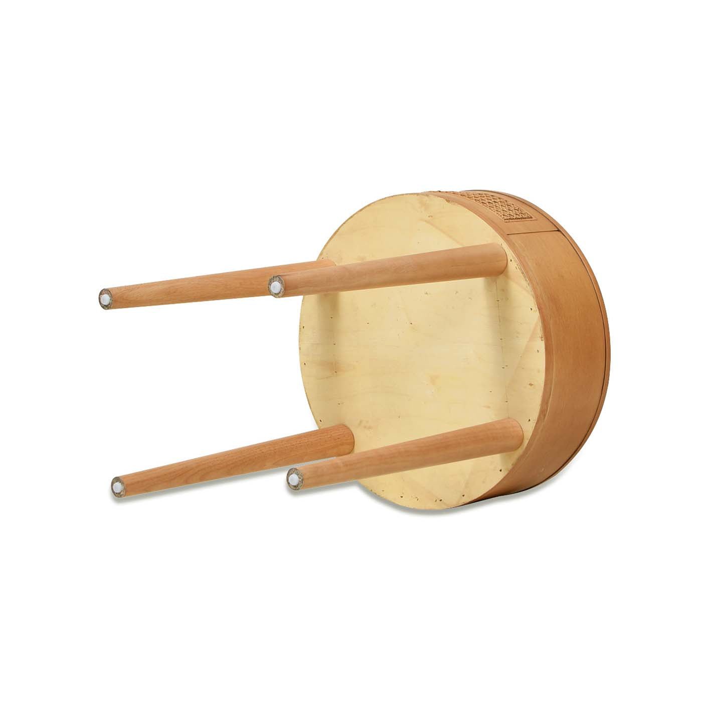 Round Cane Rattan Storage Side Table with Drawer - Side Tables