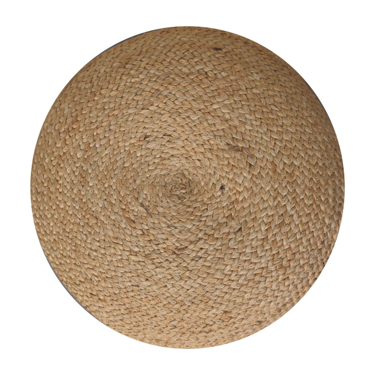 Round Pouf with Handcrafted Design - Poufs