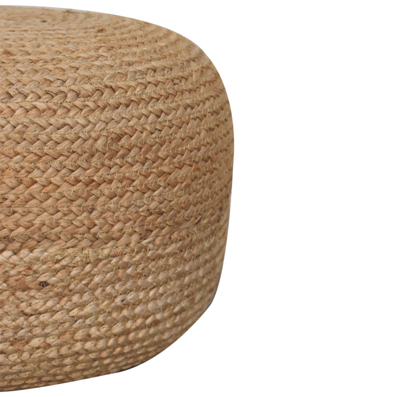 Round Pouf with Handcrafted Design - Poufs