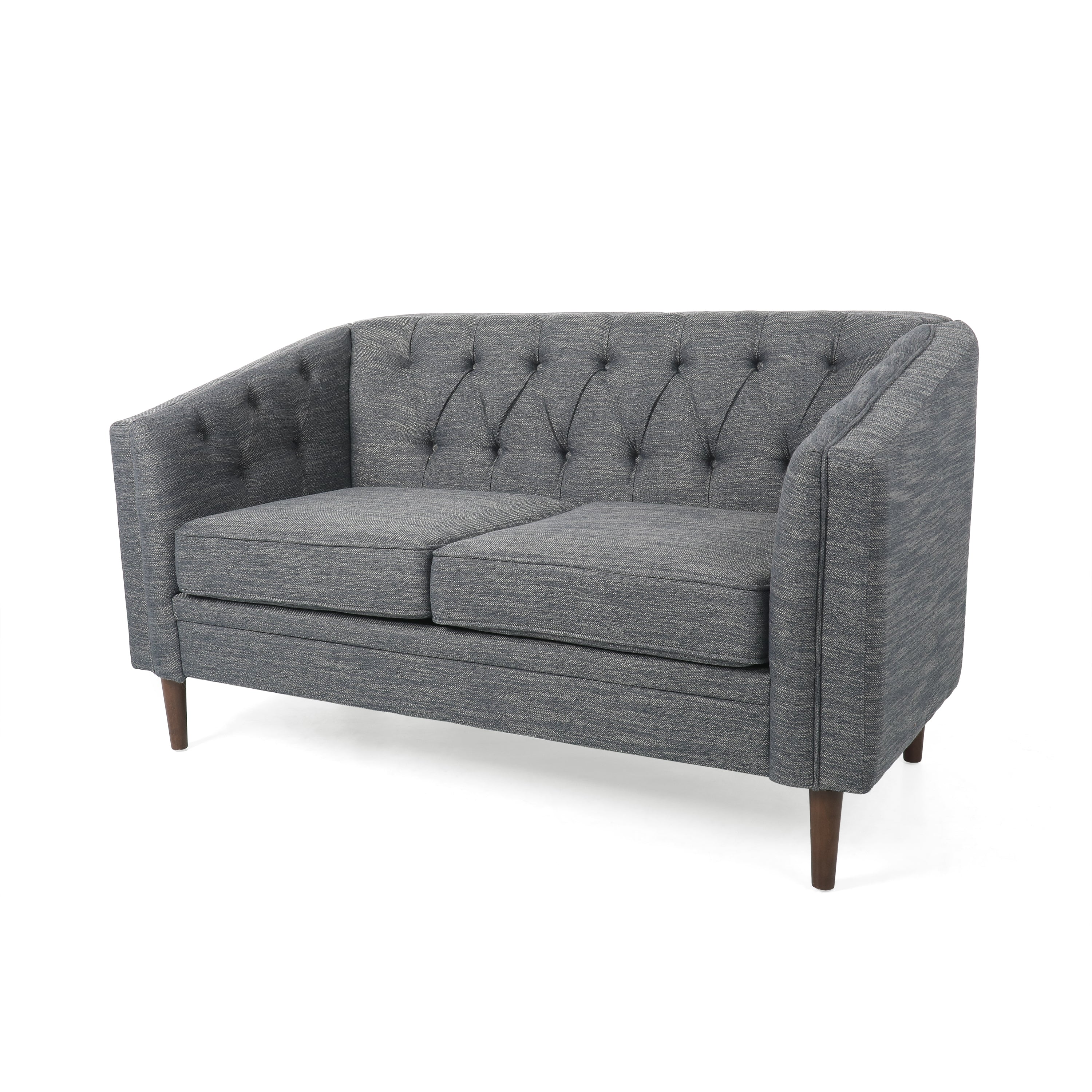 Sophisticated Loveseat with Diamond-Stitched Detailing