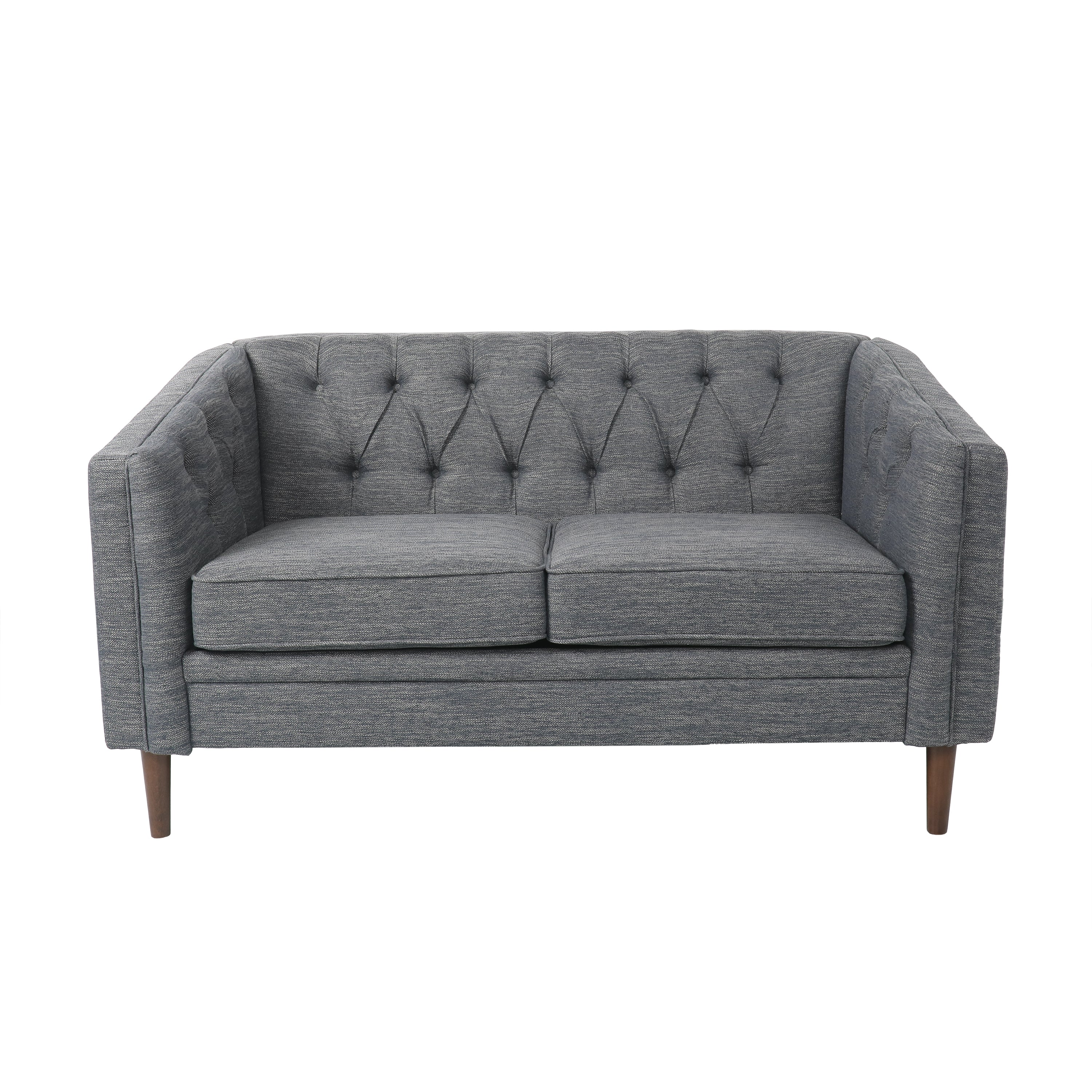 Sophisticated Loveseat with Diamond-Stitched Detailing