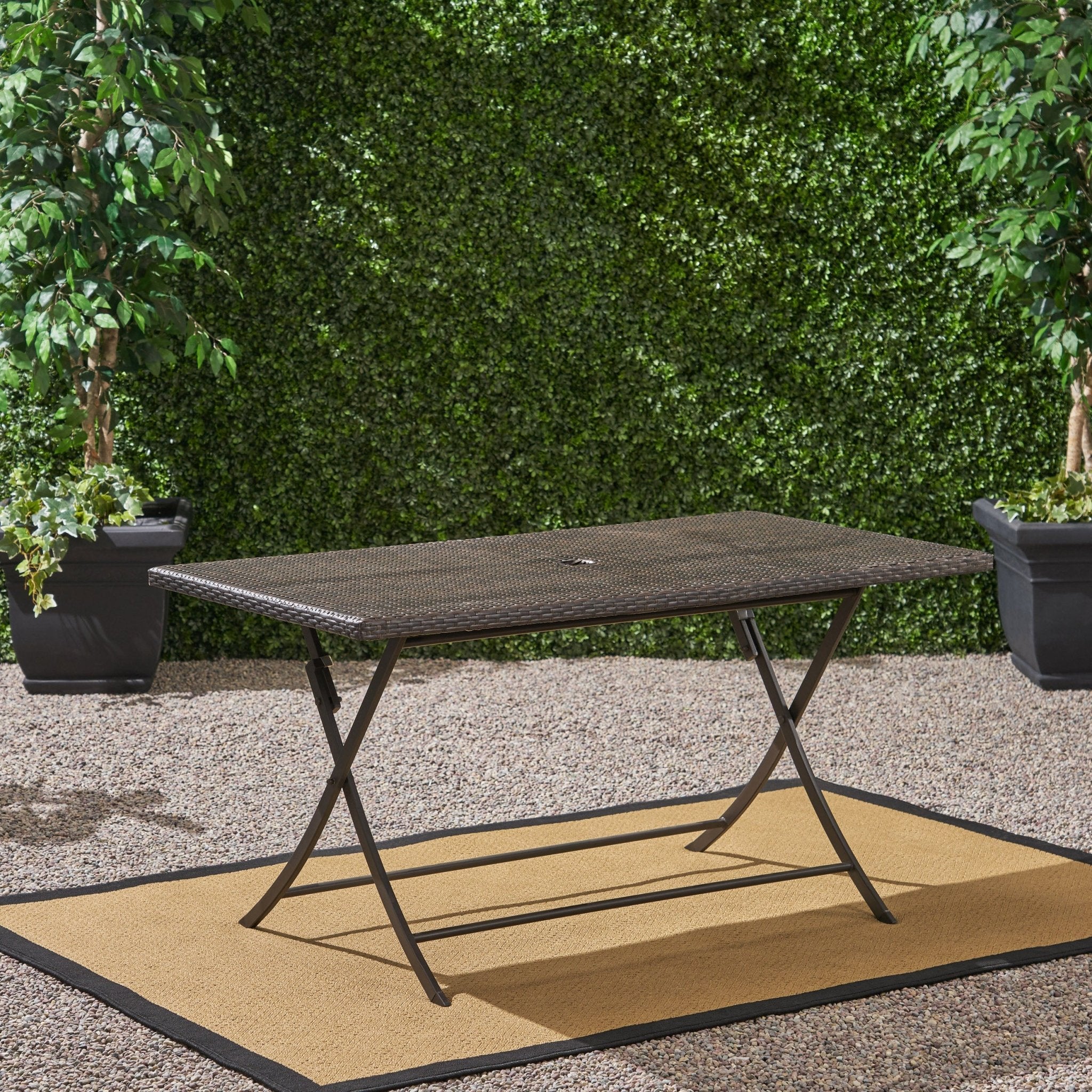 Saffron Outdoor Rectangle Folding Dining Table - Pier 1