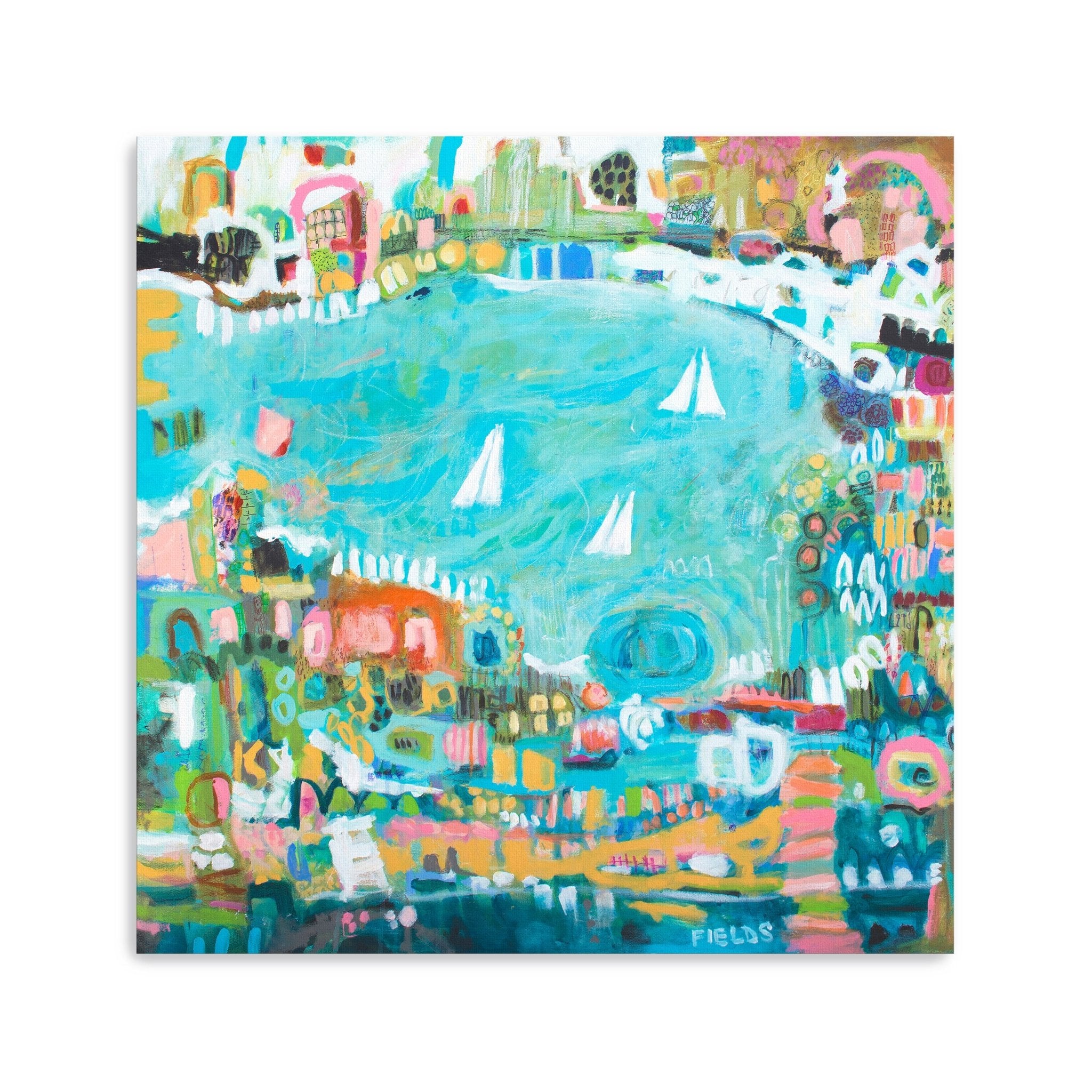 Sailboats Canvas Giclee - Canvas Wall Art