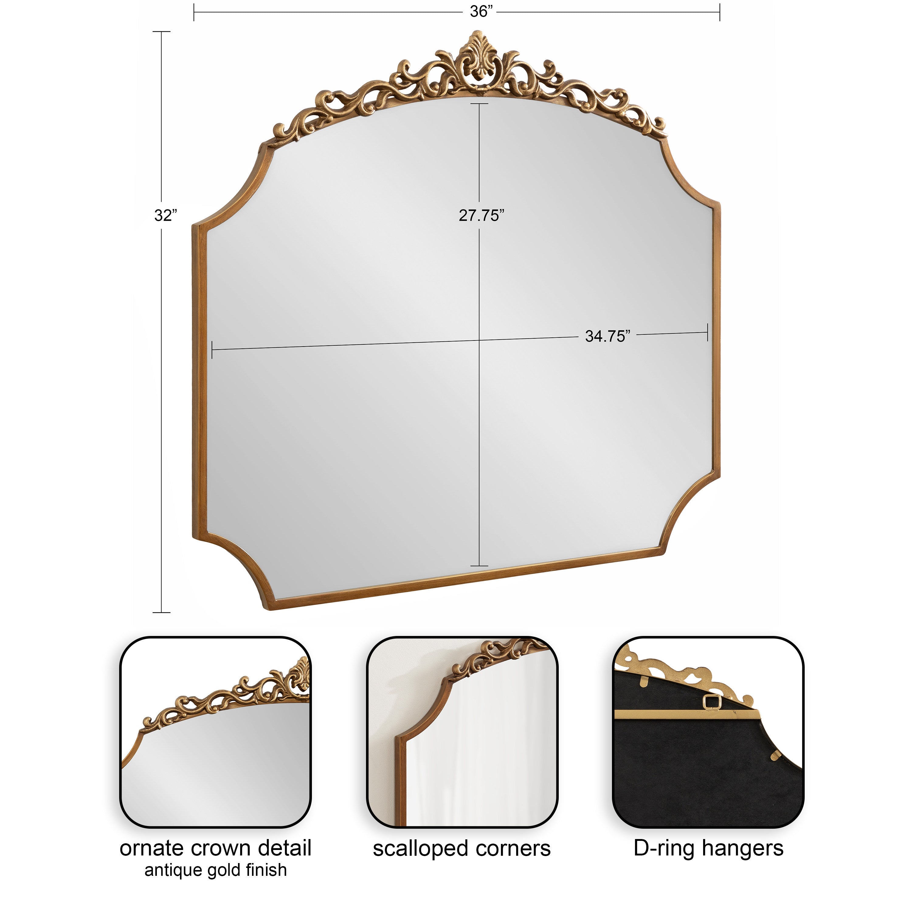 Arendahl Traditional Scallop Mirror