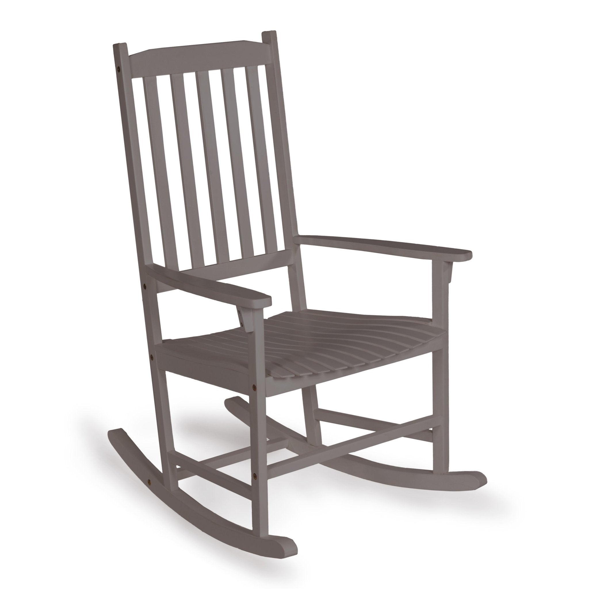 Seagrove Farmhouse Classic Slat-Back 350-LBS Support Acacia Wood Outdoor Rocking Chair, Gray Wash - Outdoor Rocking Chair