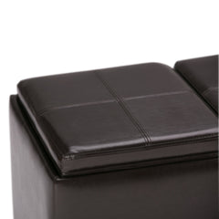 Seraph Multi-functional Ottoman with 3 Flip Over Serving Trays - Ottomans