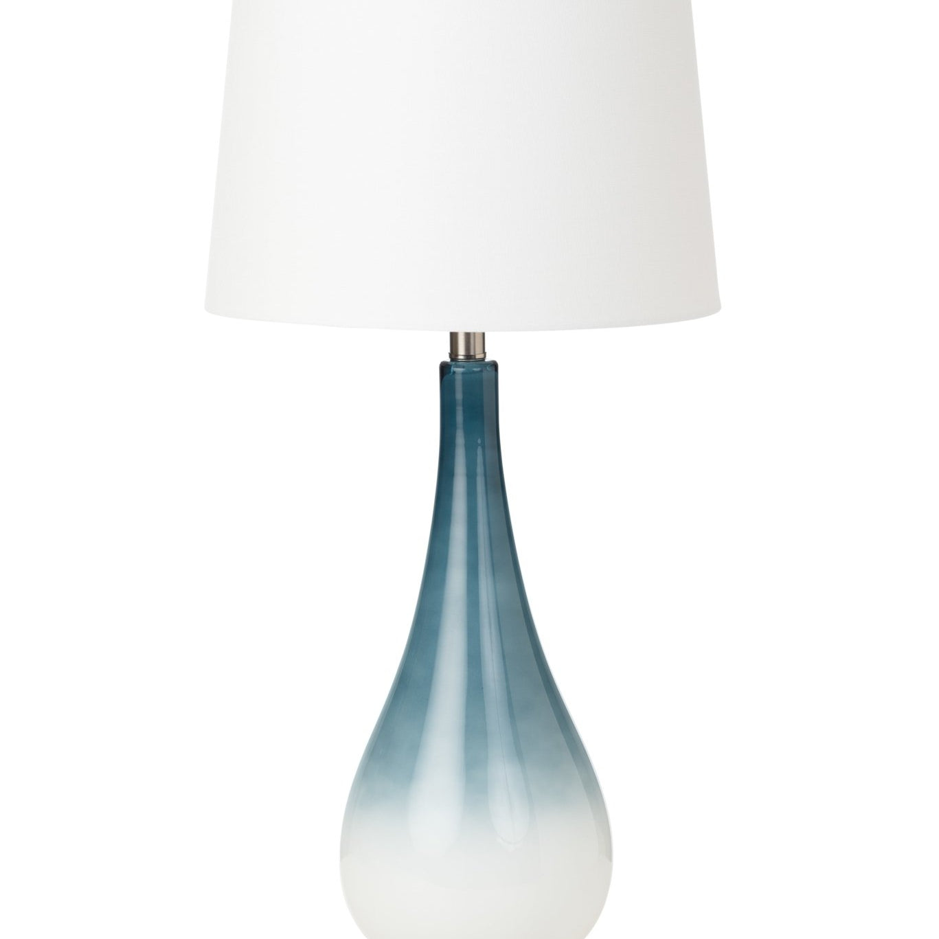 Serenity 30.5" Blue/ White Glass Table Lamp, (Set of 2) - Table Lamps