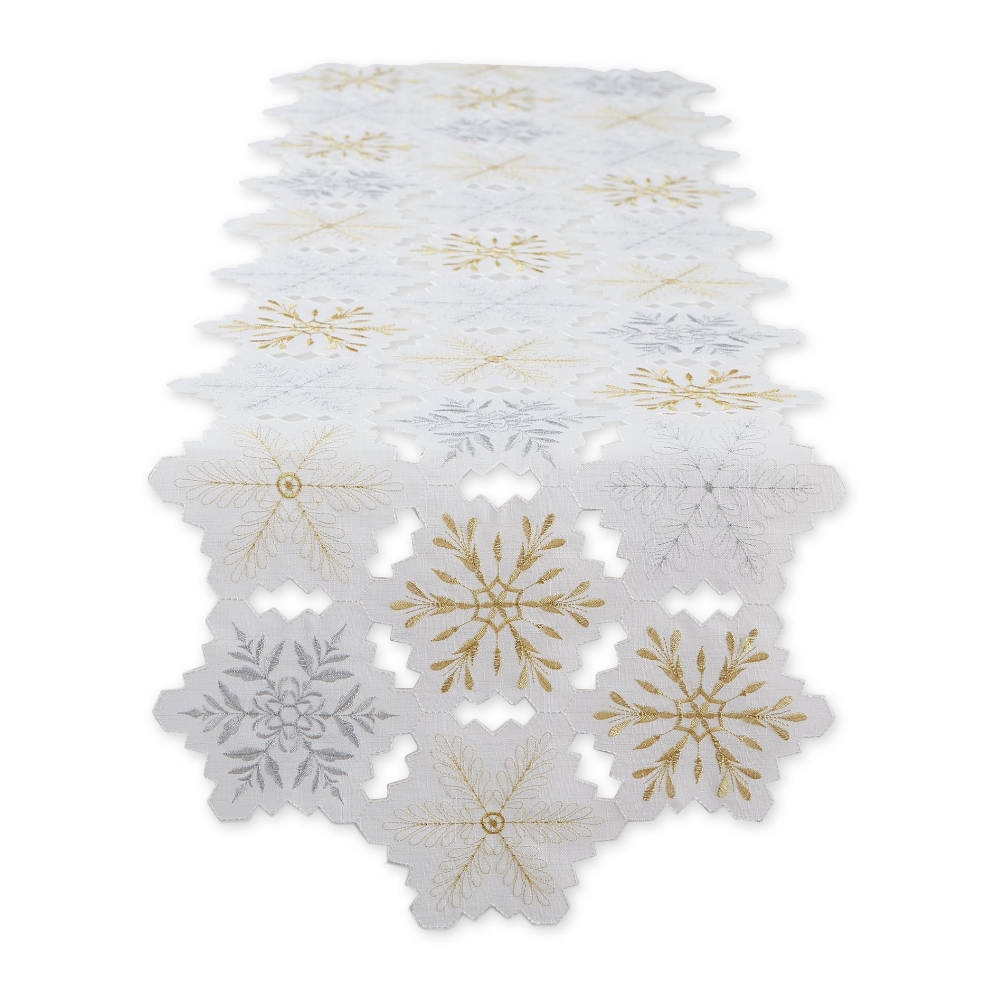 Snowflakes Embroidered Table Runner 14X54 - Table Runners