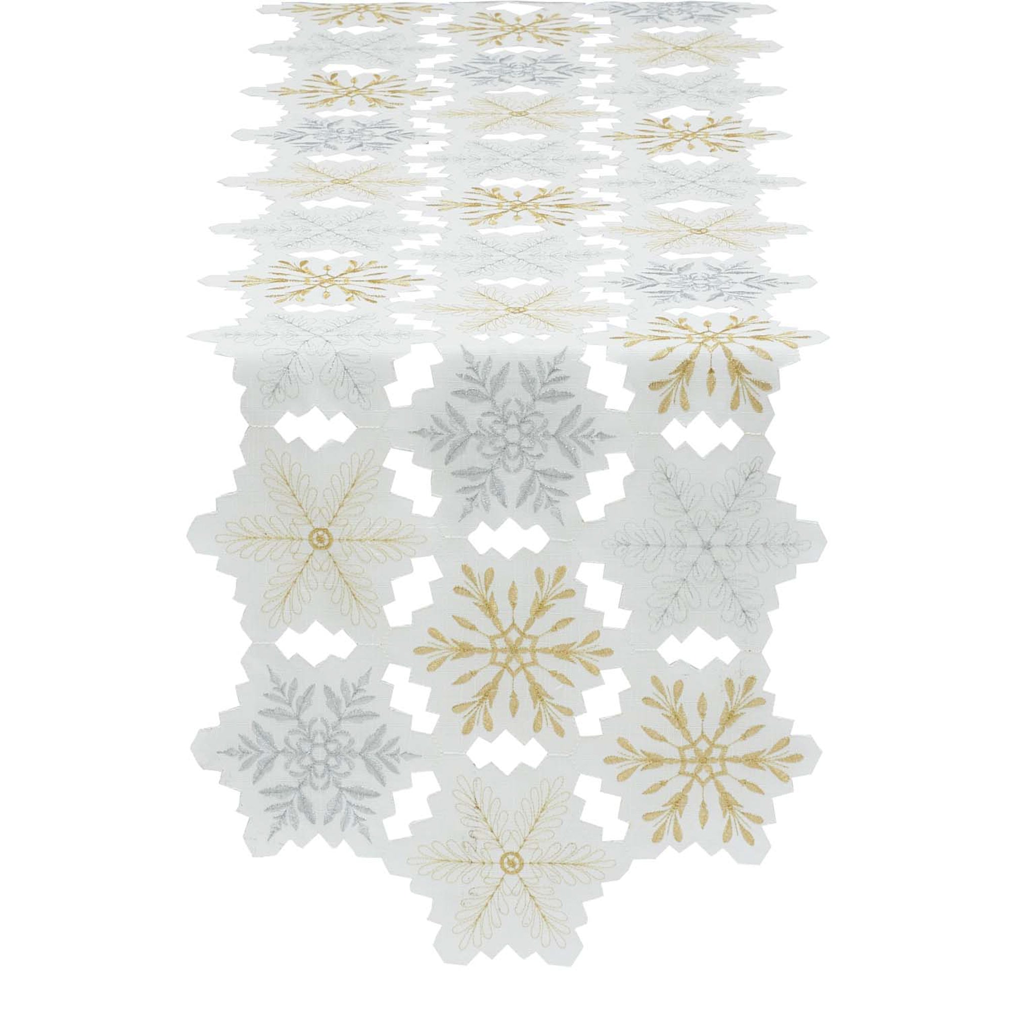Snowflakes Embroidered Table Runner 14X54 - Table Runners