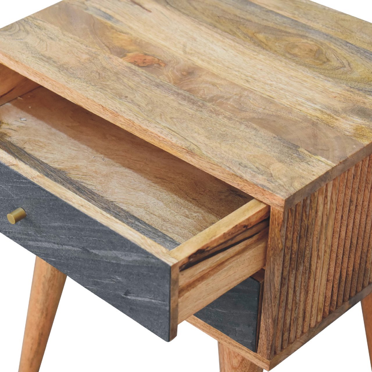 Solid Wood Beside with 2 Drawers - Nightstands