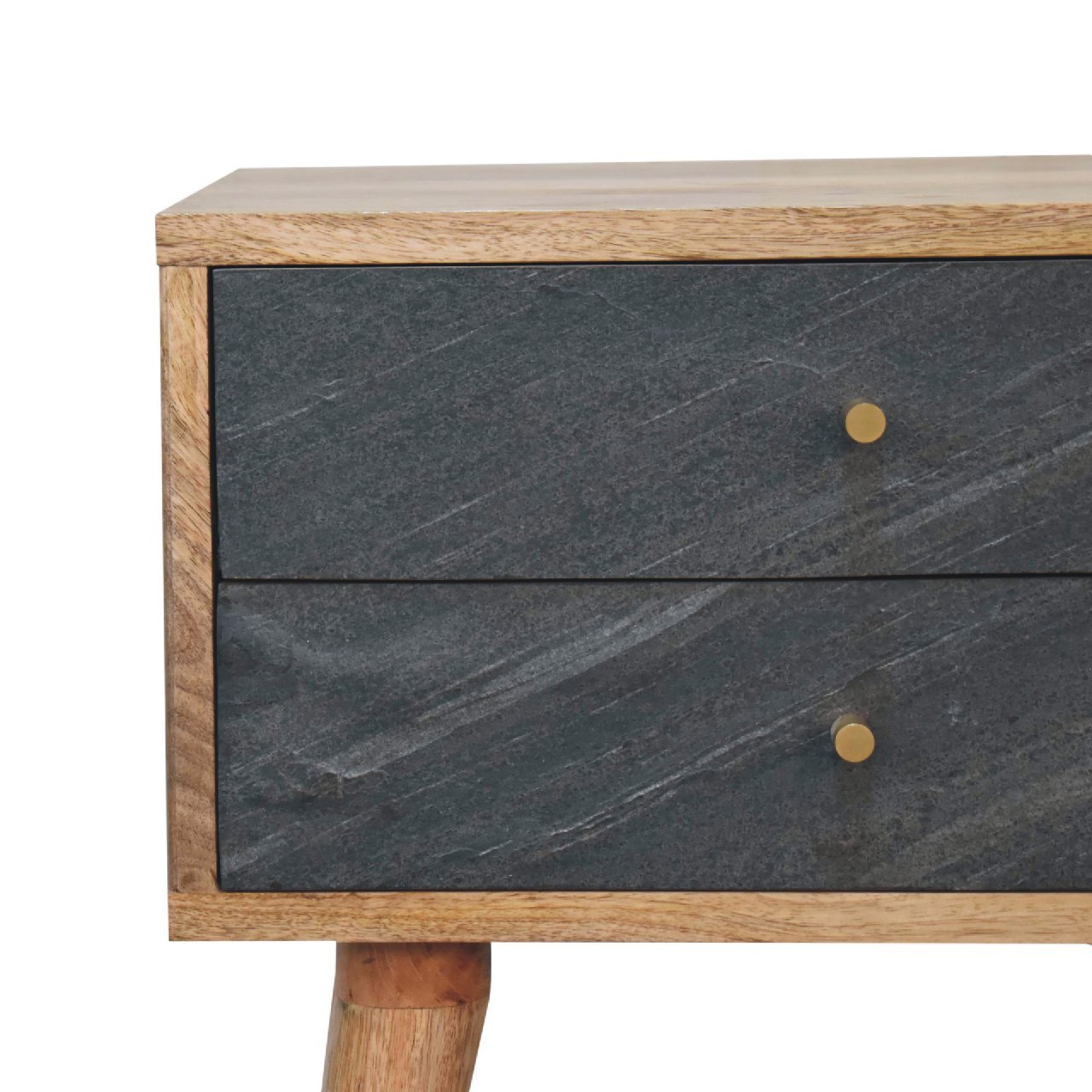 Solid Wood Beside with 2 Drawers - Nightstands