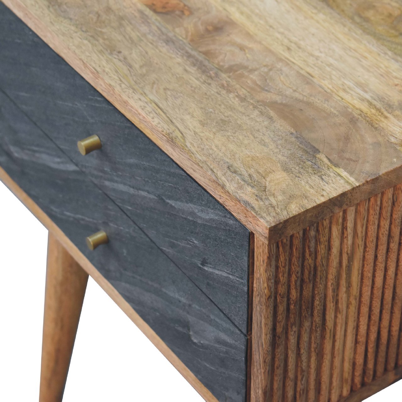 Solid Wood Beside with 2 Drawers - Nightstands
