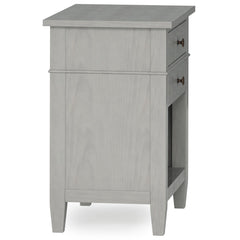 Solid Wood Nightstand with 2 Drawers and Open Bottom Storage - Nightstands