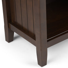 Solid Wood Nightstand with Drawer and Open Bottom Storage - Nightstands