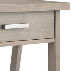 Solid Wood Nightstands with 1 Drawer and Sawhorse Supports - Nightstands
