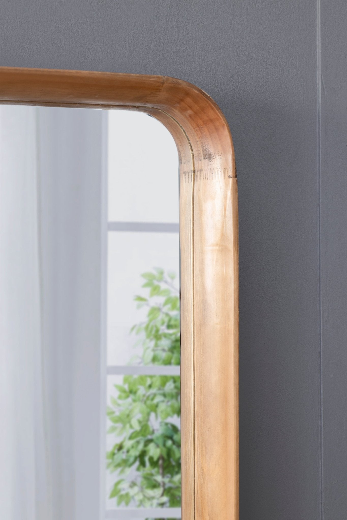 Square Wall Mirror with Wood Frame - Mirrors