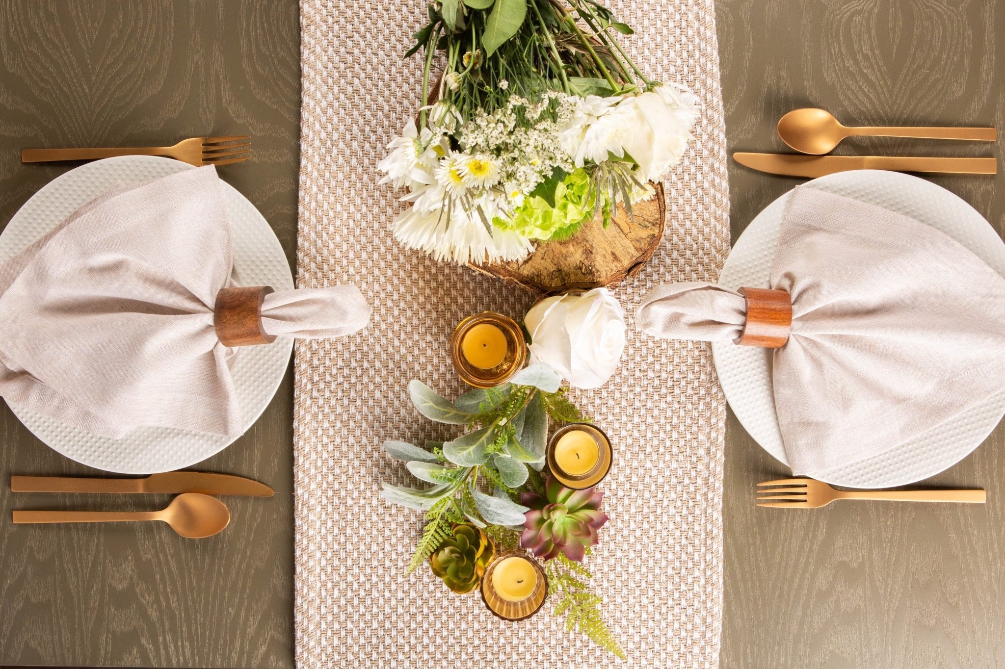 Stone Woven Table Runner 15X72 - Table Runners