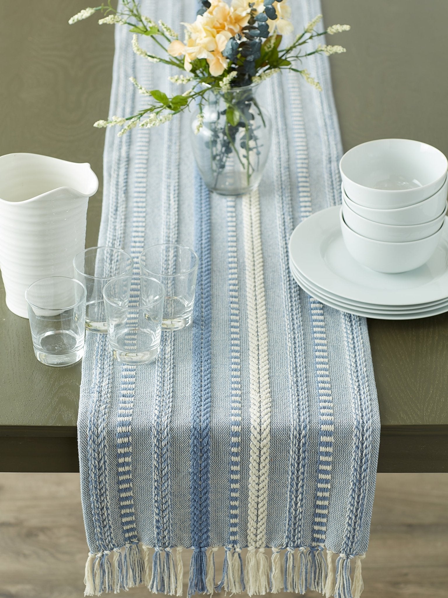 DII Braided Stripe Table Runner - Thumbnail 5