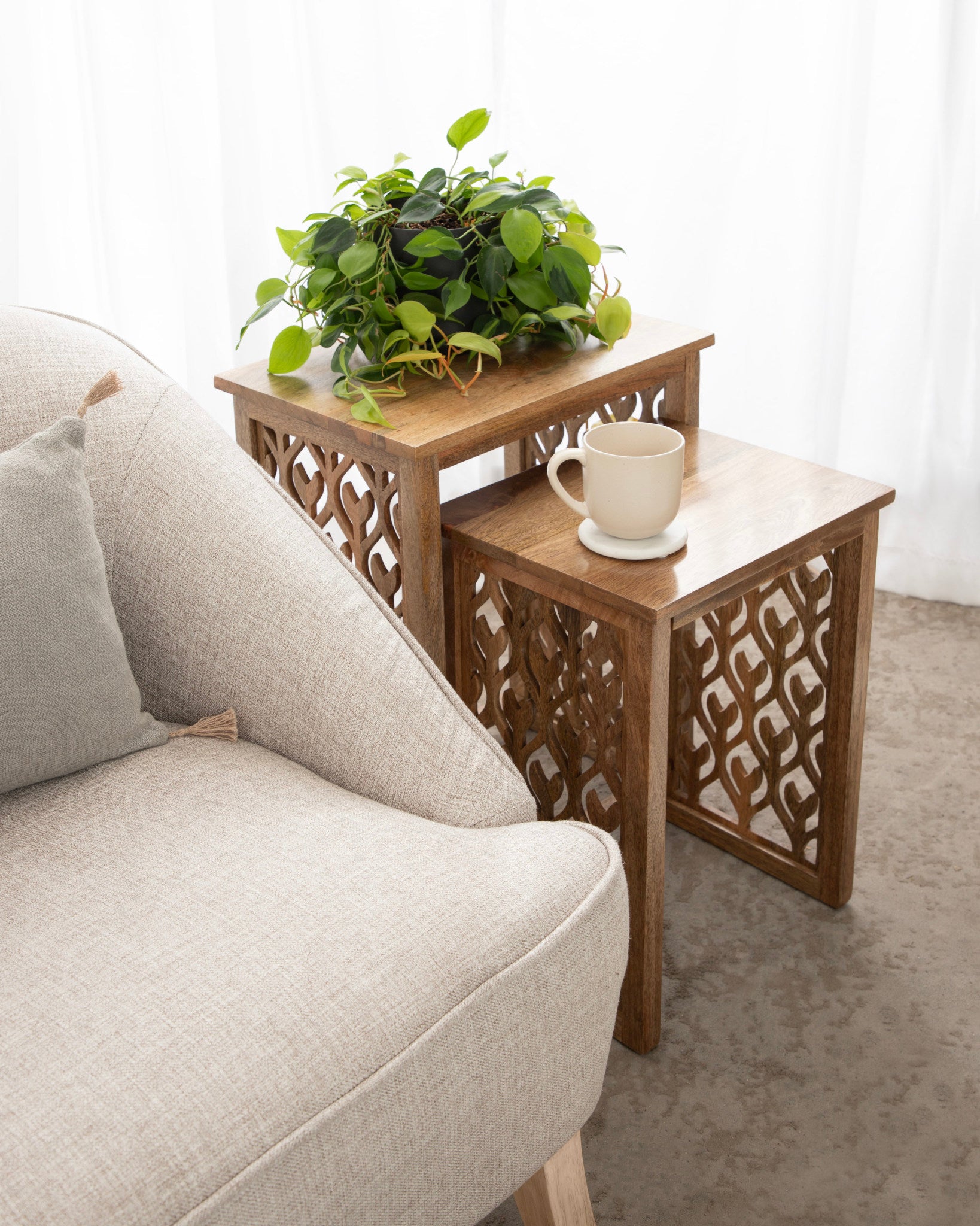 Karni Wooden Nesting Tables