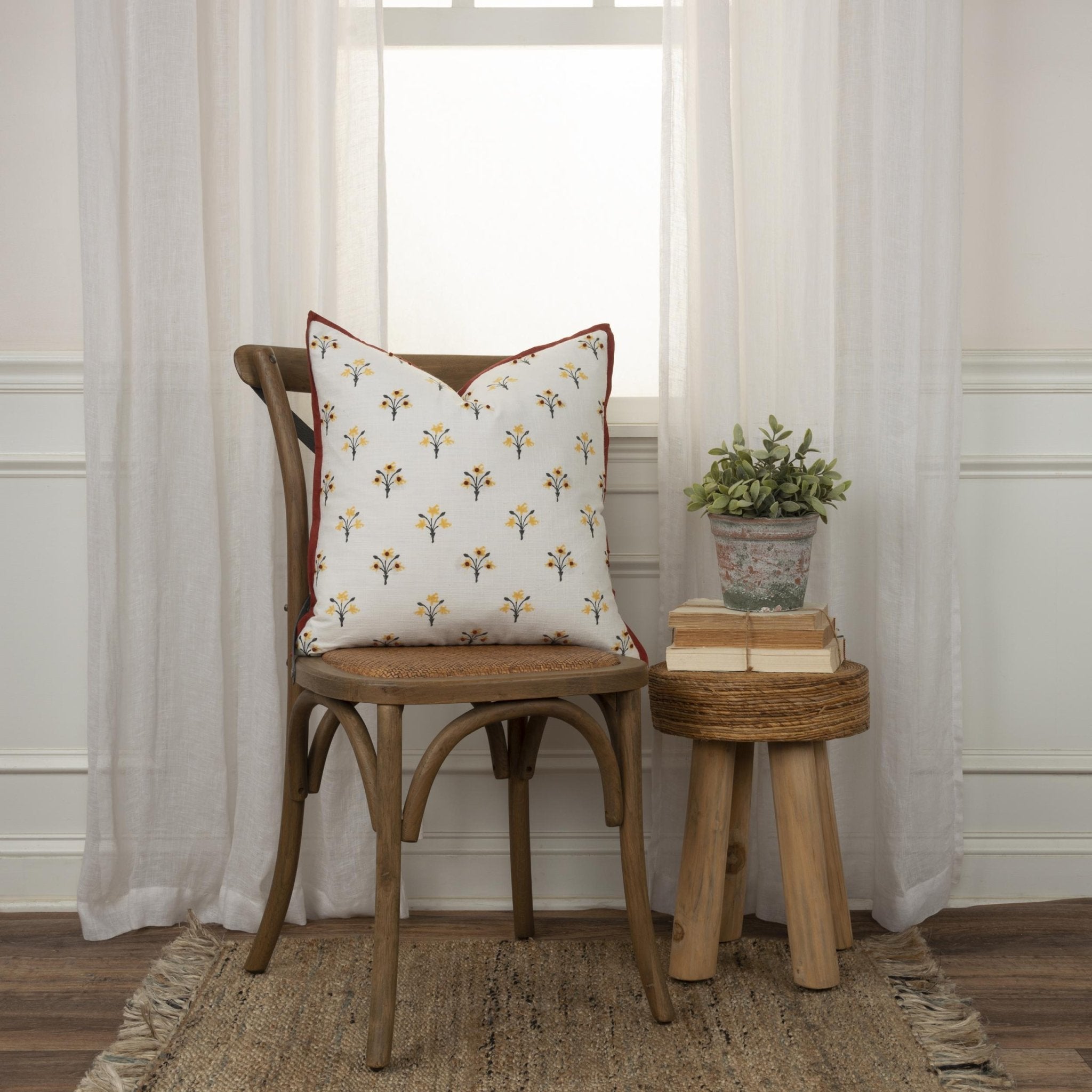Sun Blossoms Square Pillow - Square Pillows