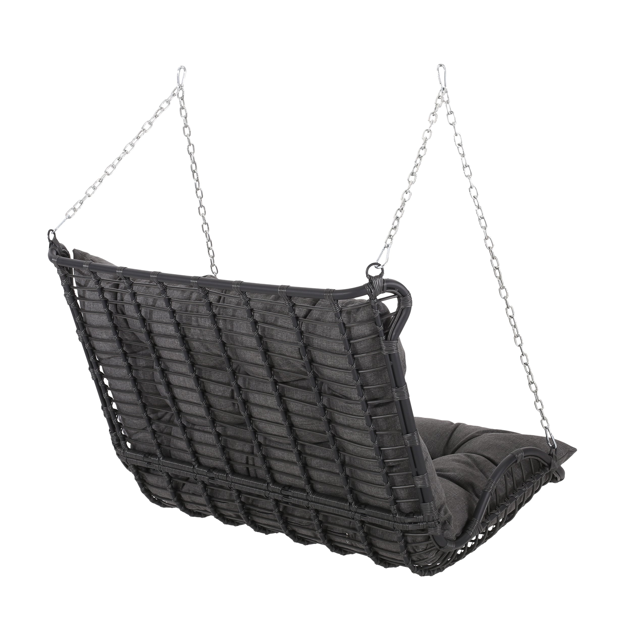 Arruda Outdoor Wicker Porch Swing with Cushions