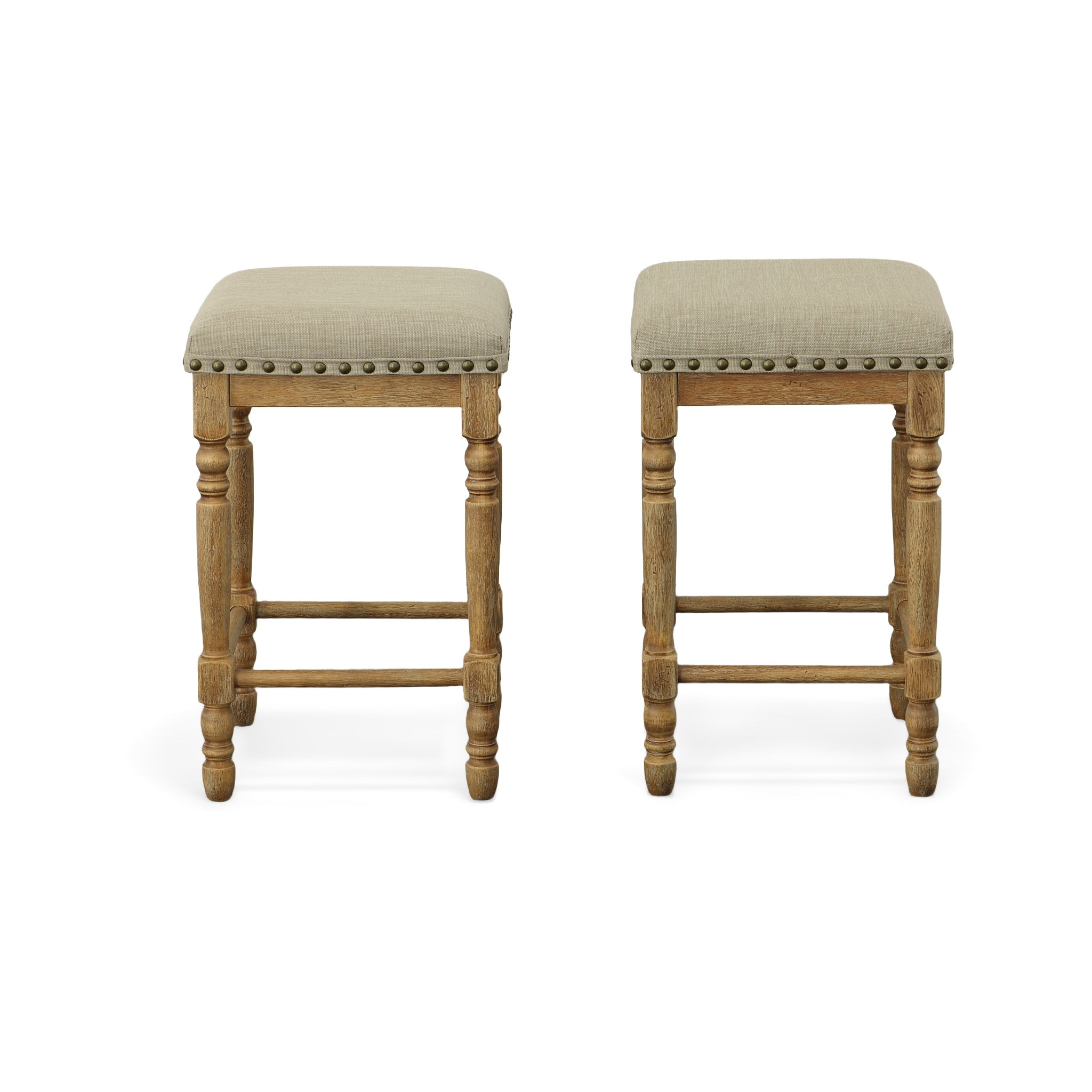 Set of Brittany Upholstered Stools