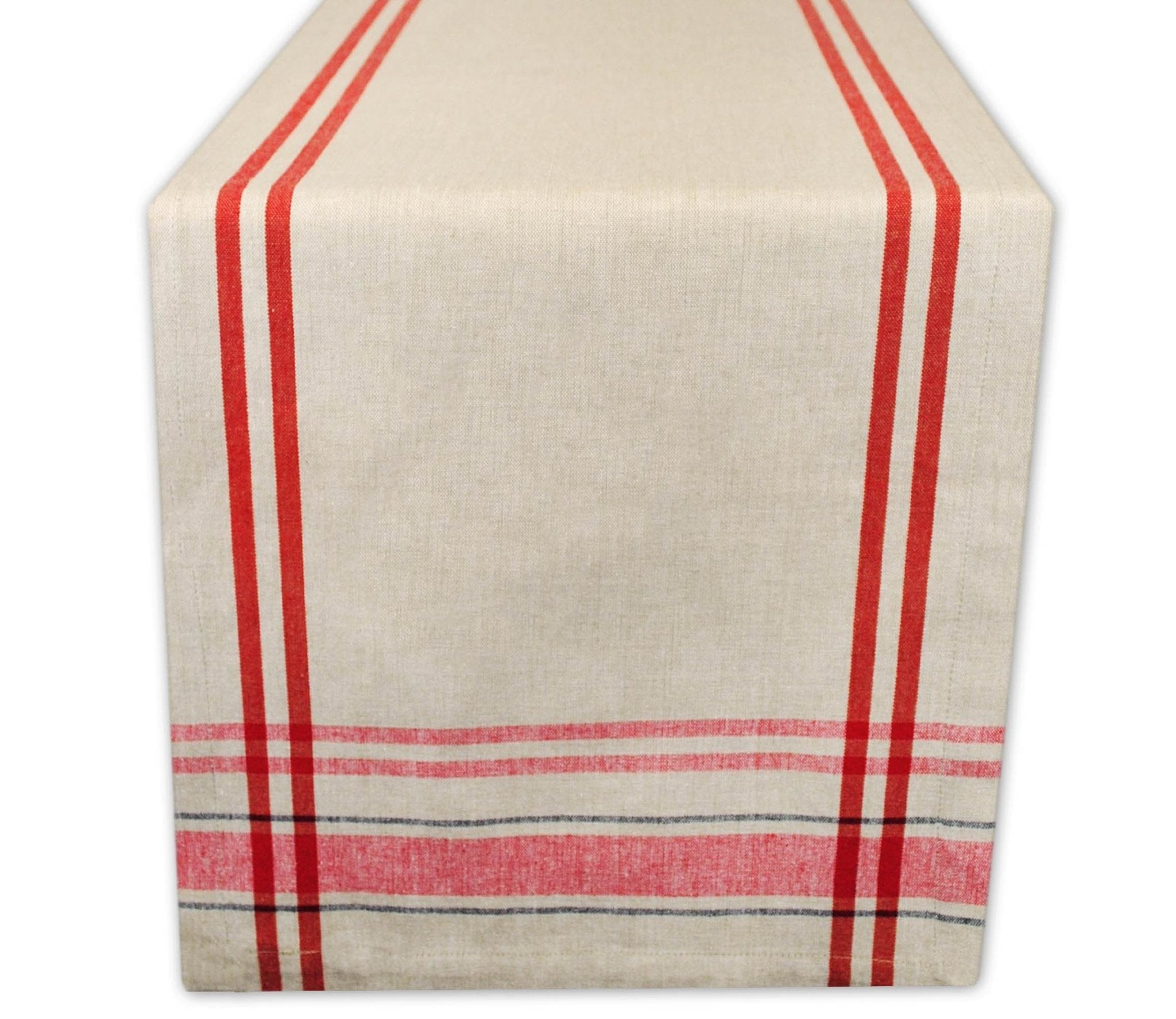 Tango Red French Stripe Table Runner 14X72 - Table Runners