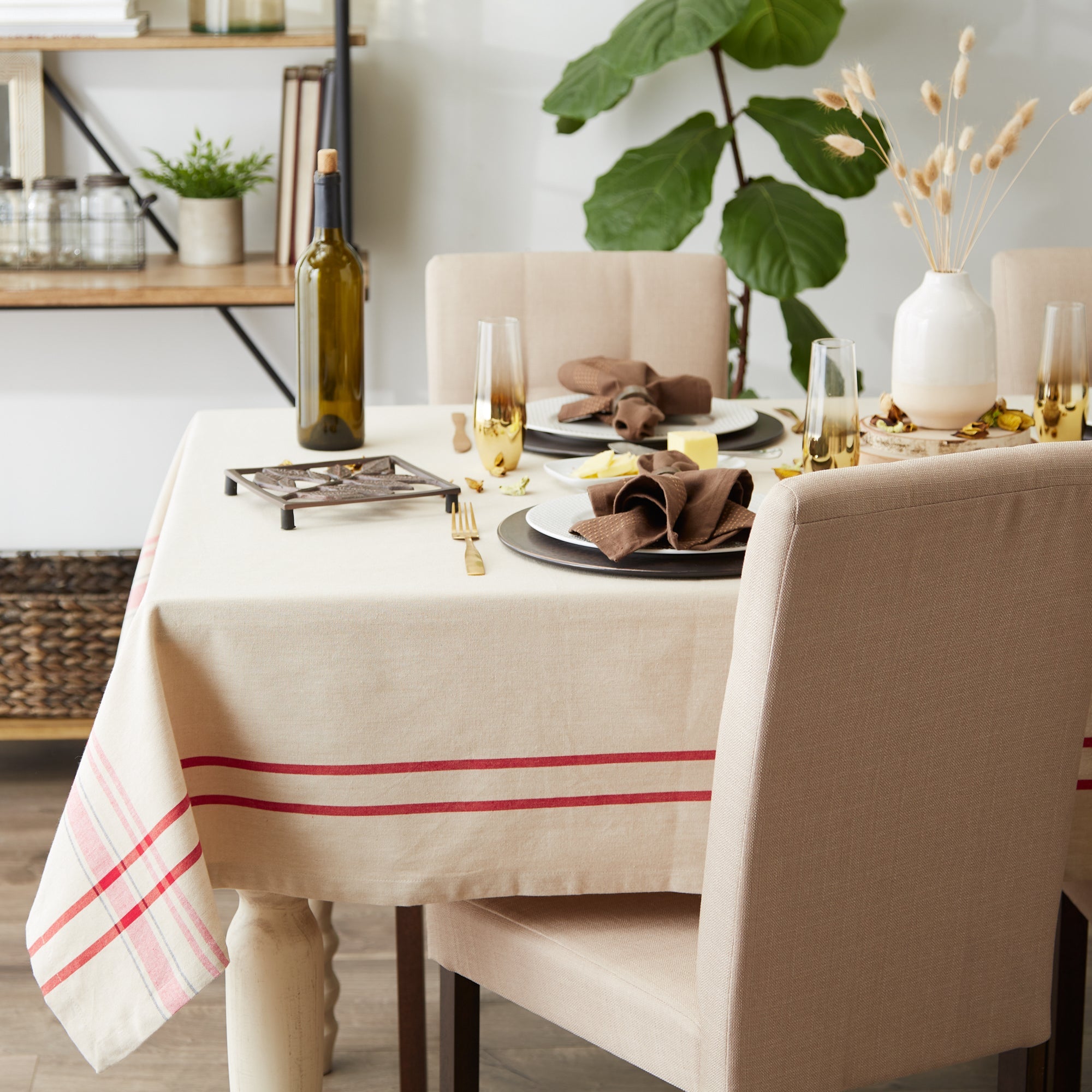 Pier 1 French Stripe Tablecloth - Thumbnail 4