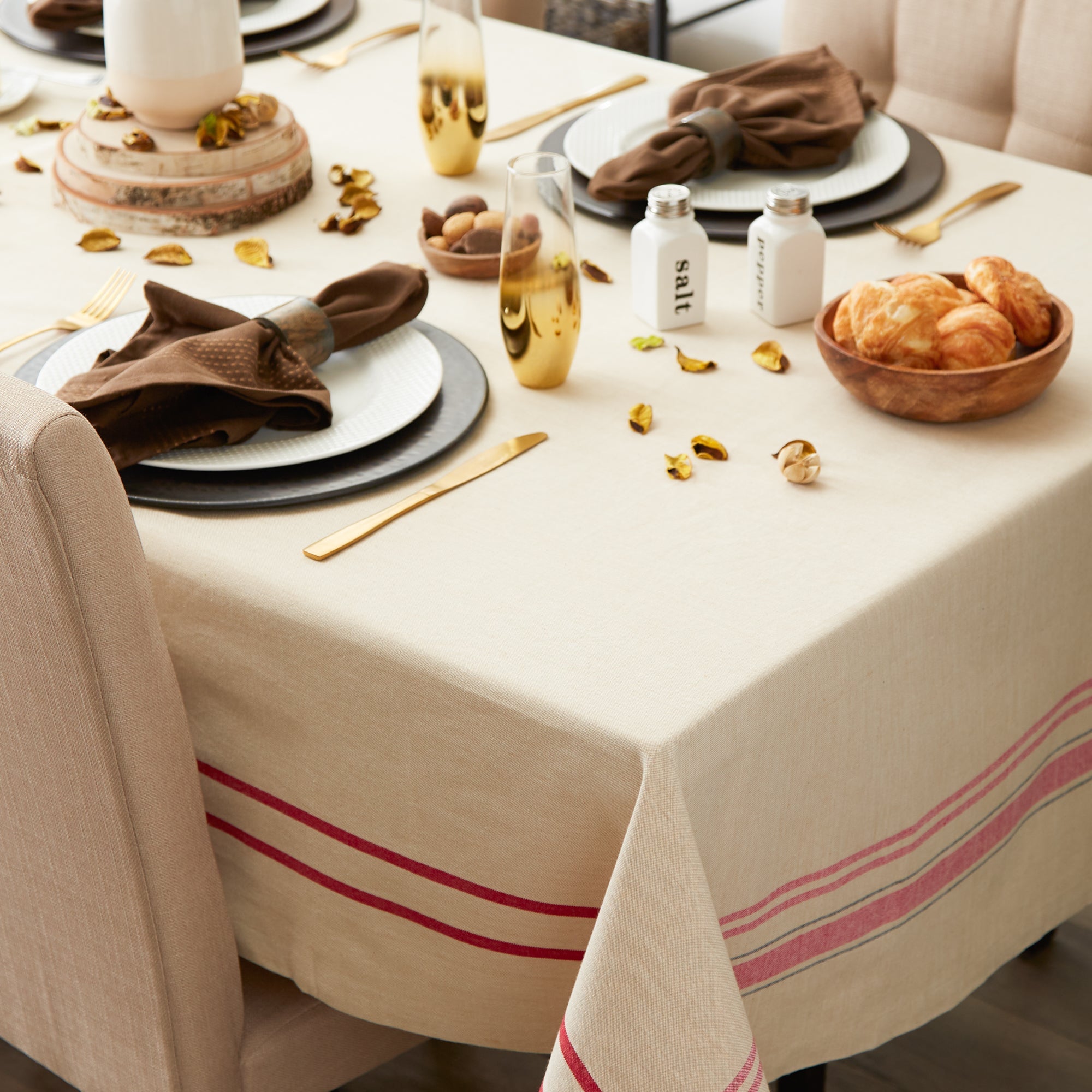 Pier 1 French Stripe Tablecloth - Thumbnail 3
