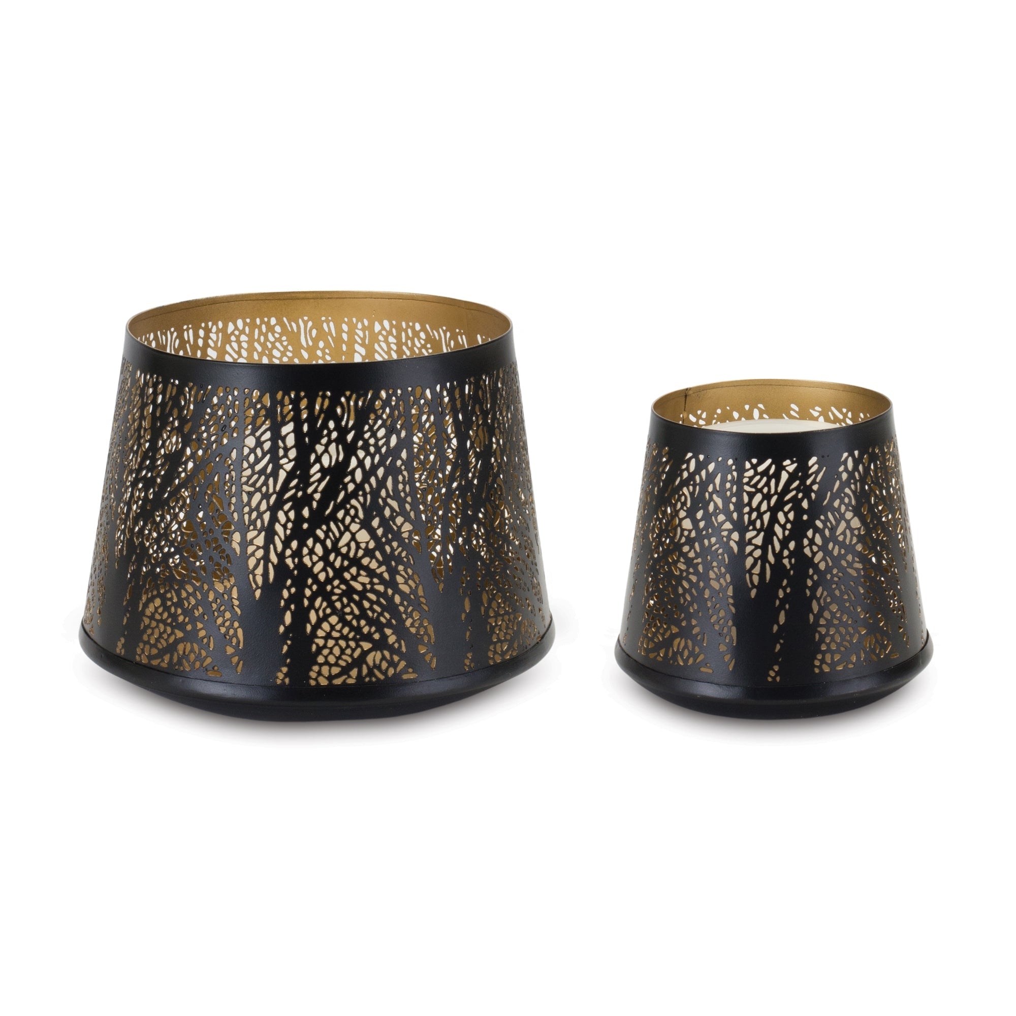 Tapered Punched Metal Candle Holder (Set of 4) - Hurricanes