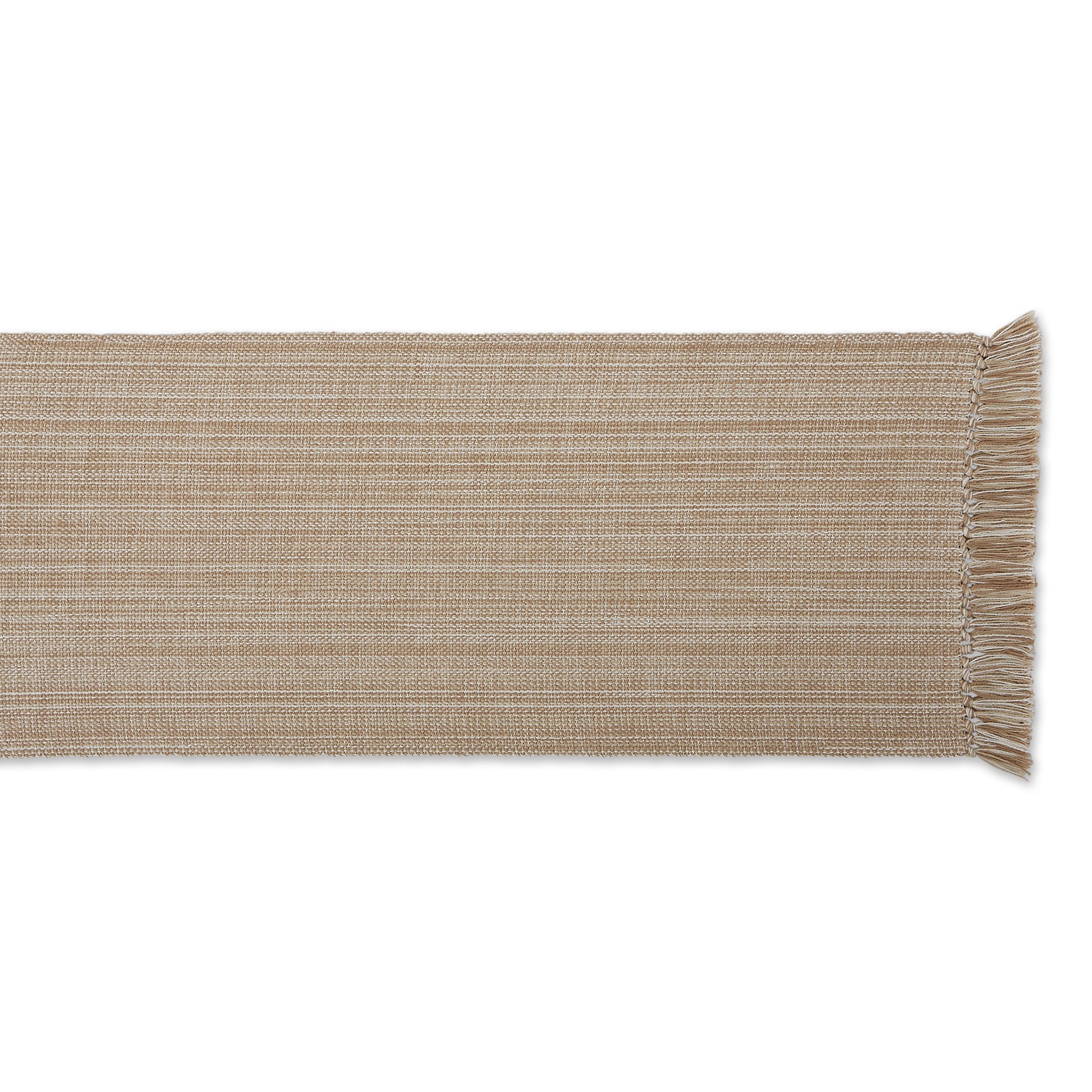 Taupe Variegated Fringe Table Runner 13X108 - Table Runners