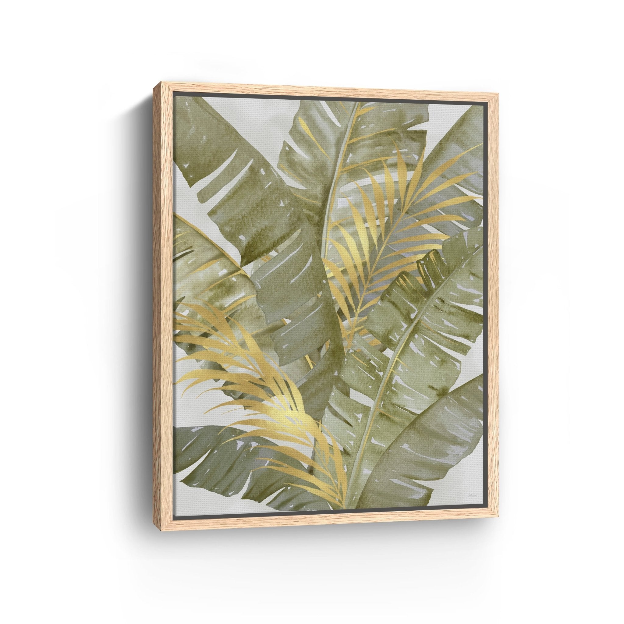 Touch Of Gold Banana Leaves II Canvas Giclee - Canvas Wall Art