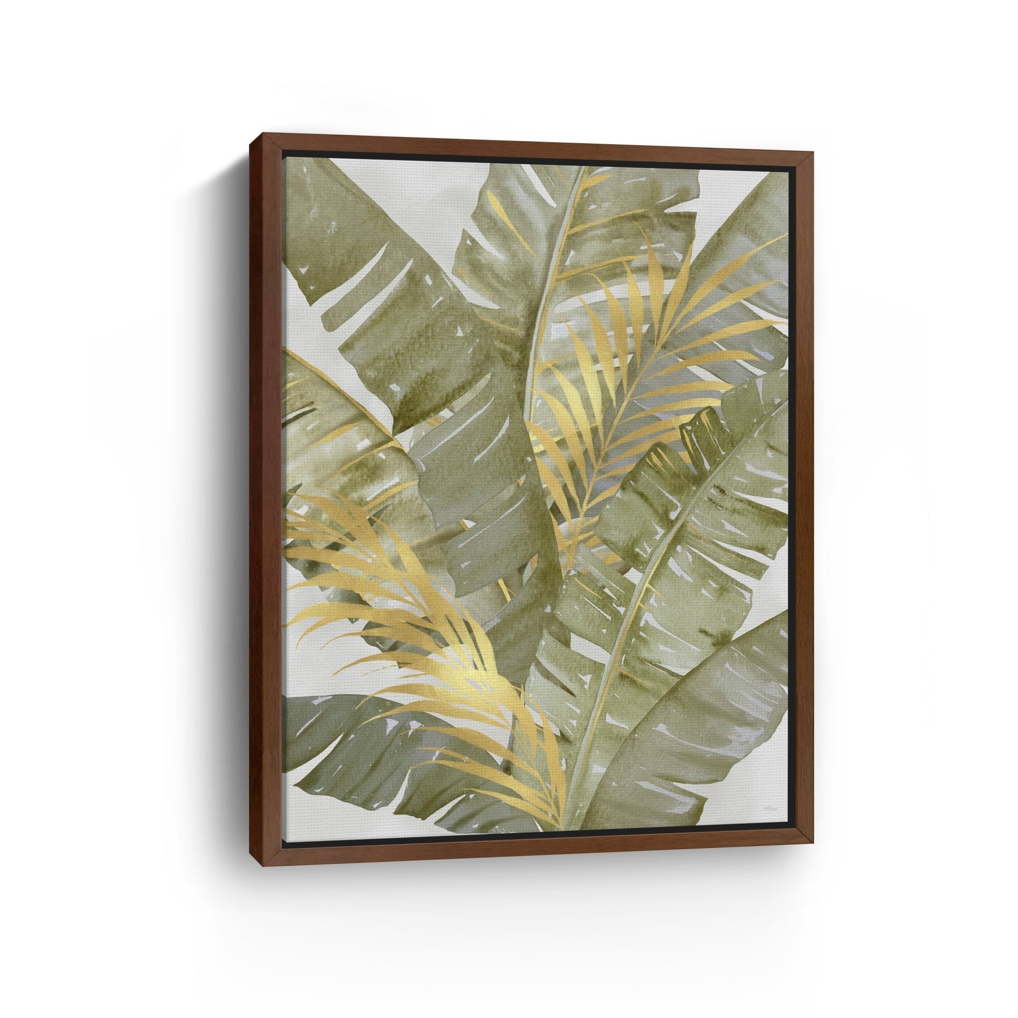 Touch Of Gold Banana Leaves II Canvas Giclee - Canvas Wall Art