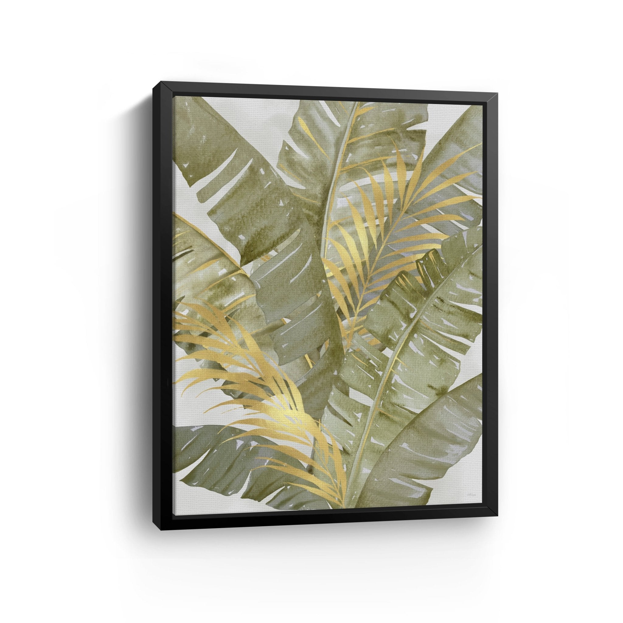 Touch Of Gold Banana Leaves II Canvas Giclee - Canvas Wall Art