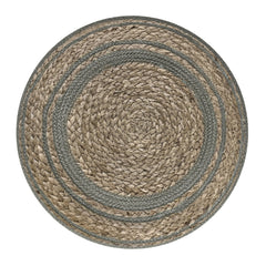 Tranquilique Multi-functional Round Pouf with Hand Braided Jute - Ottomans