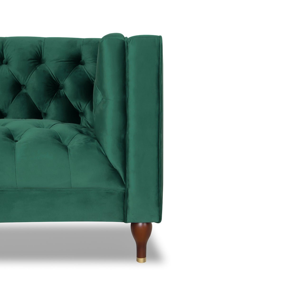 Tufted Back Velvet Lounge Chair - Accent Chairs