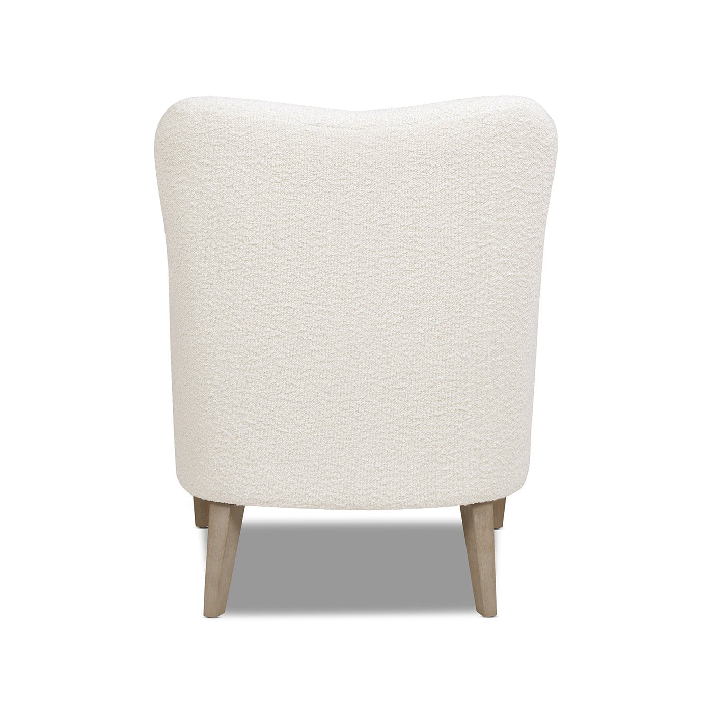 Upholstered Accent Chair with Curved Arms and Wood Legs - Accent Chairs