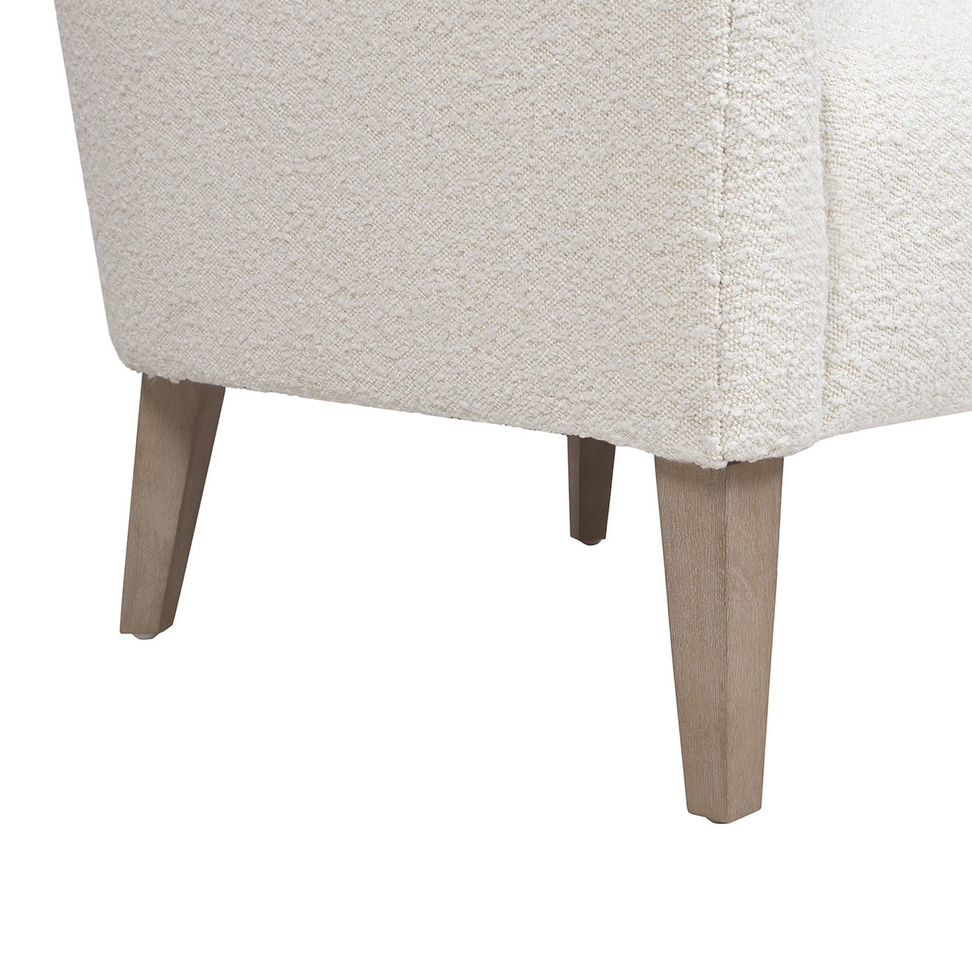 Upholstered Accent Chair with Curved Arms and Wood Legs - Accent Chairs